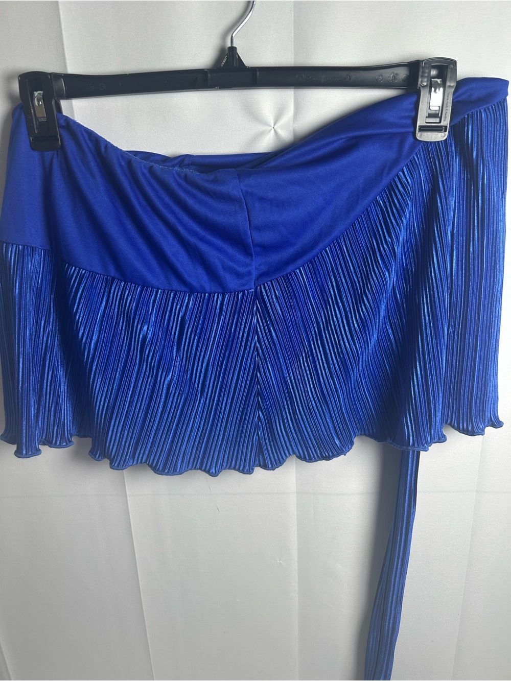 Blue Pleated Mini Skirt - Brand Unspecified #skort/wrap